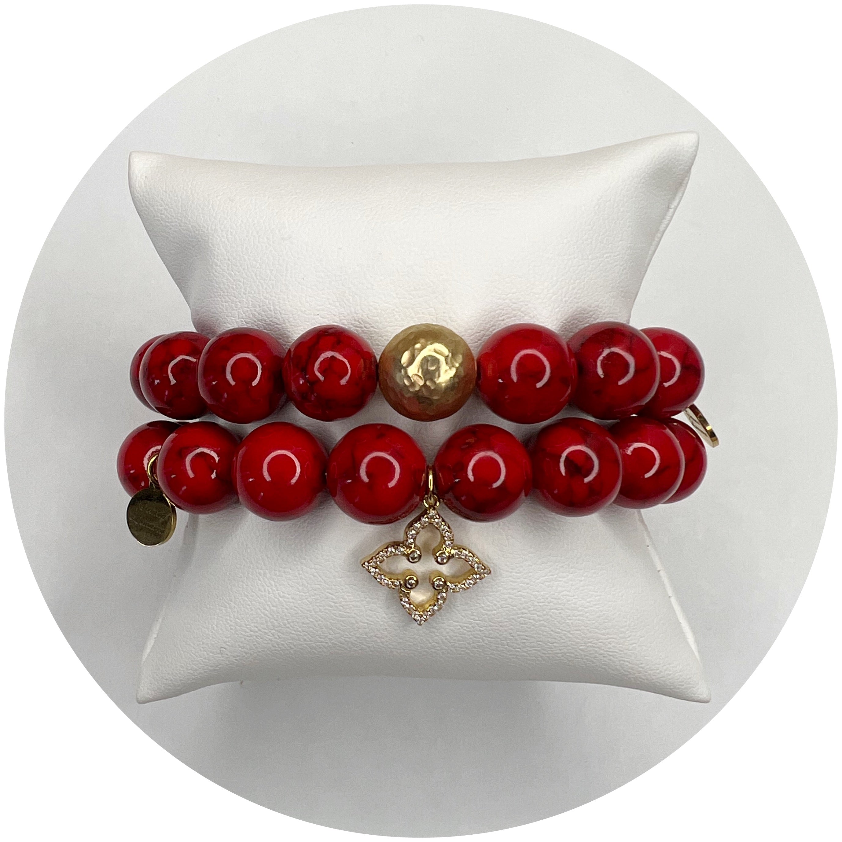 Red Howlite Color Stax
