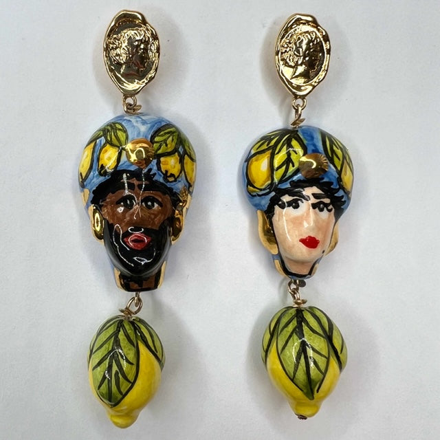 Testa Di Moro Ceramic Drop Earrings