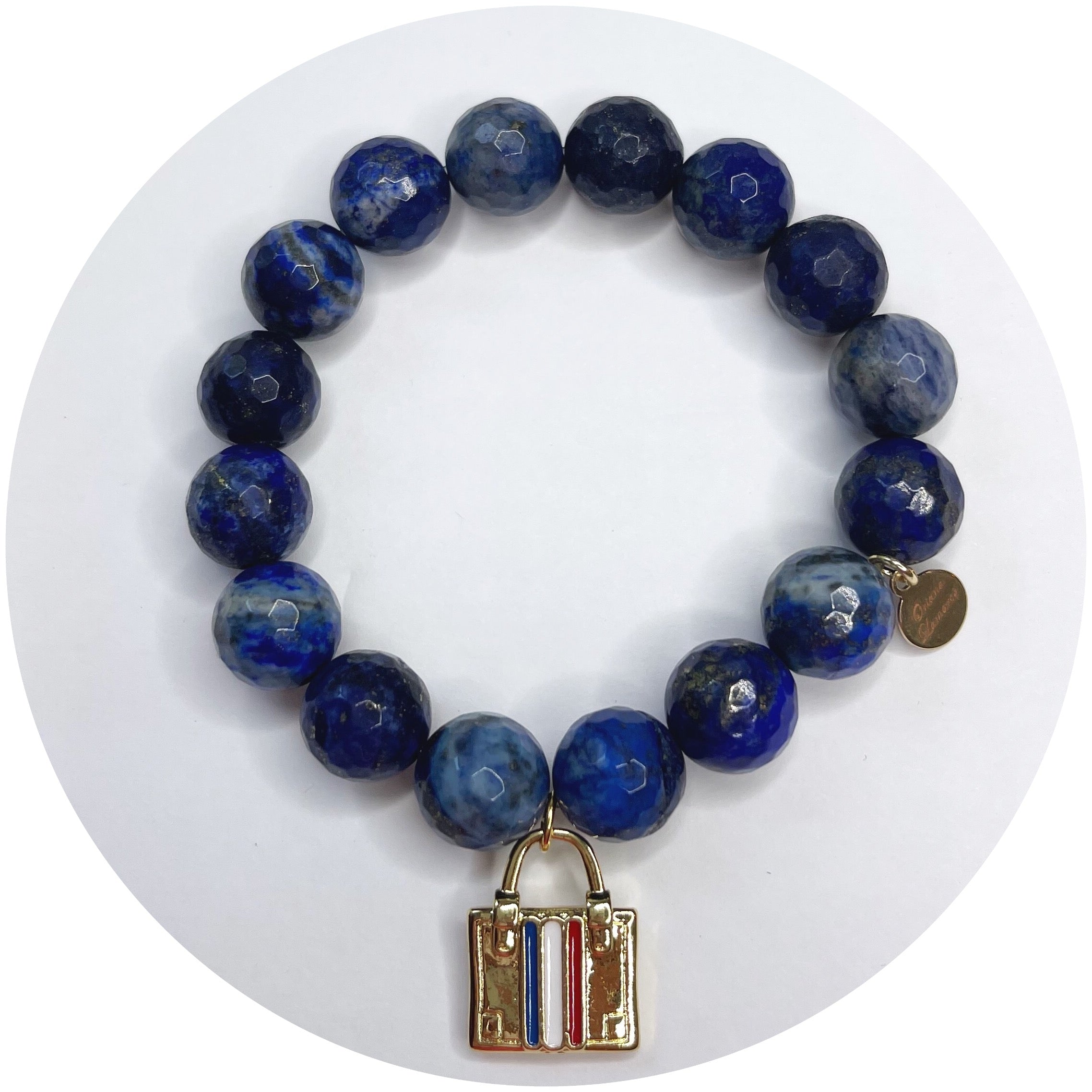 Lapis with French Luggage Pendant