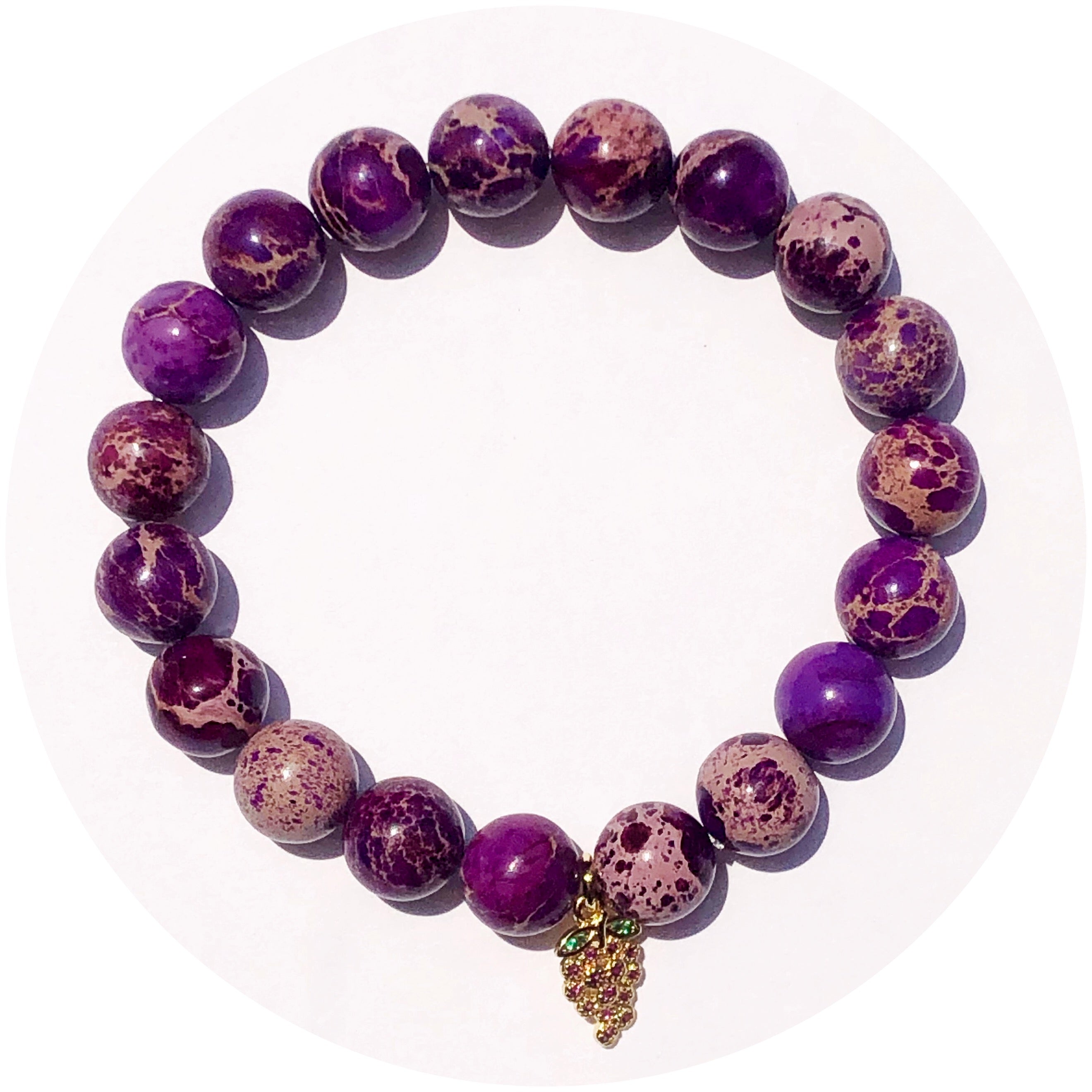 Purple Jasper with Grape Pendant - Oriana Lamarca LLC