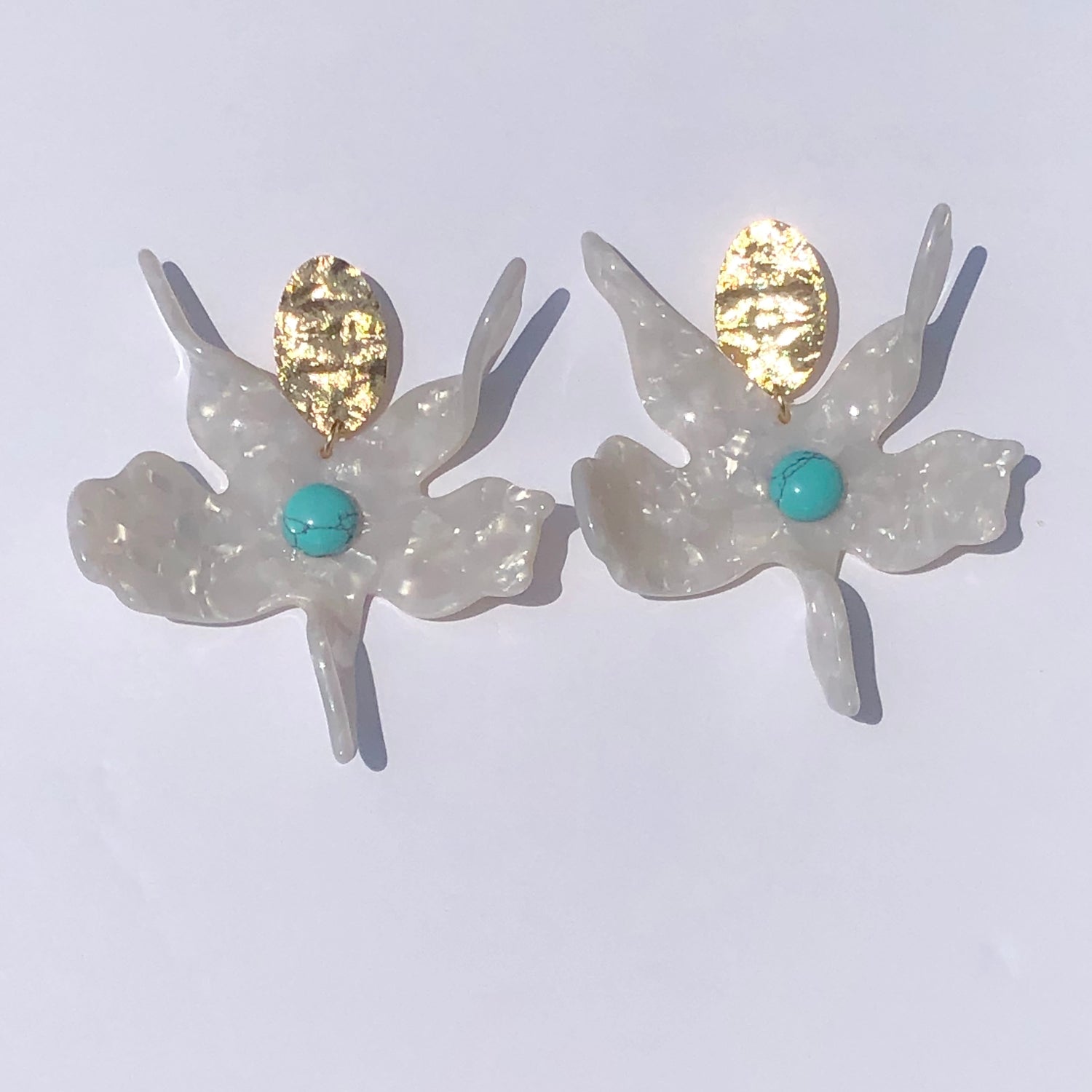 Wildflower Turquoise Acrylic Earrings - Oriana Lamarca LLC