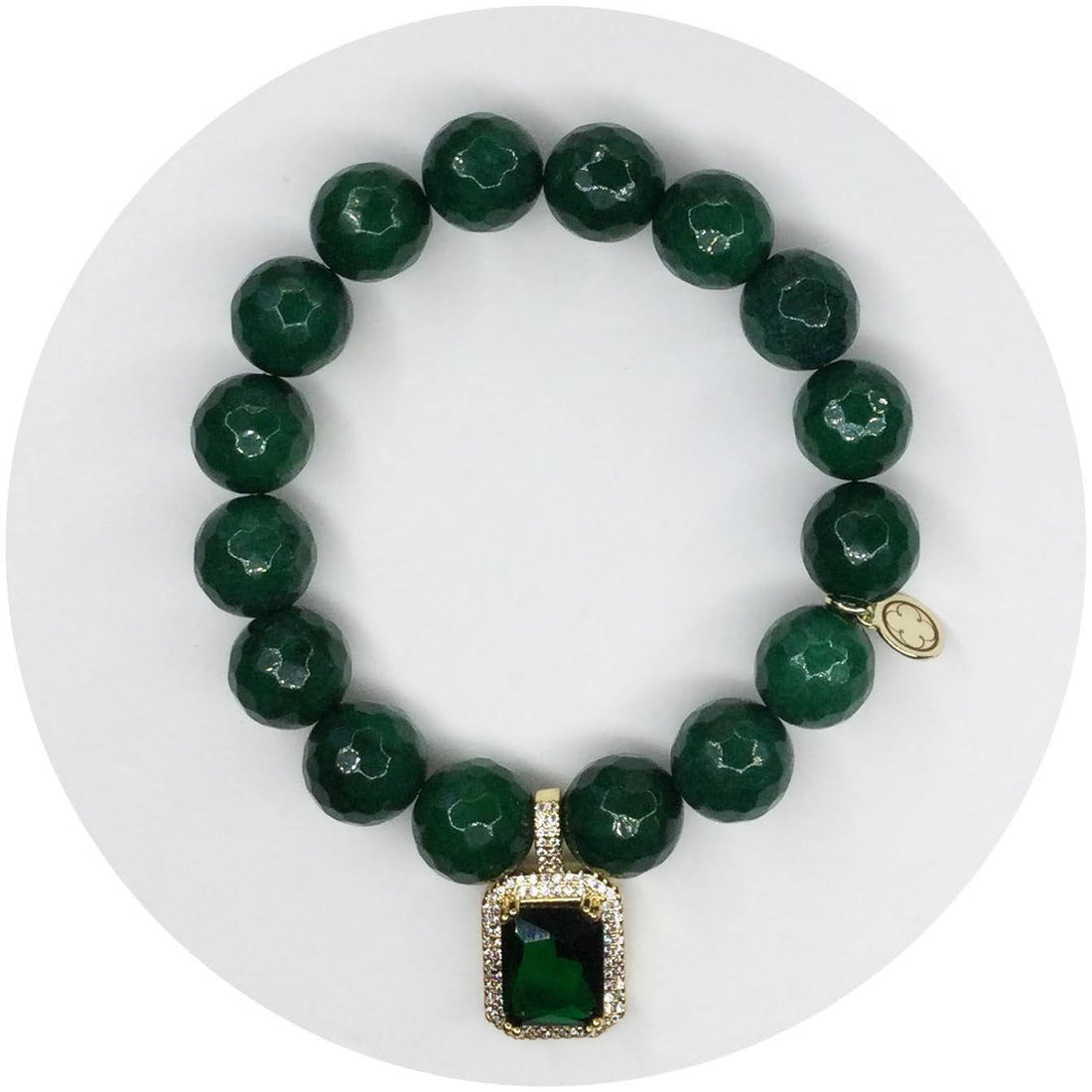 Emerald Green Jade with Pavé Emerald Hidden Gem