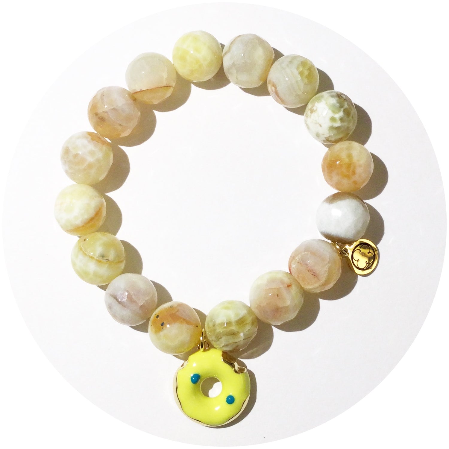 Yellow Agate with Donut Pendant