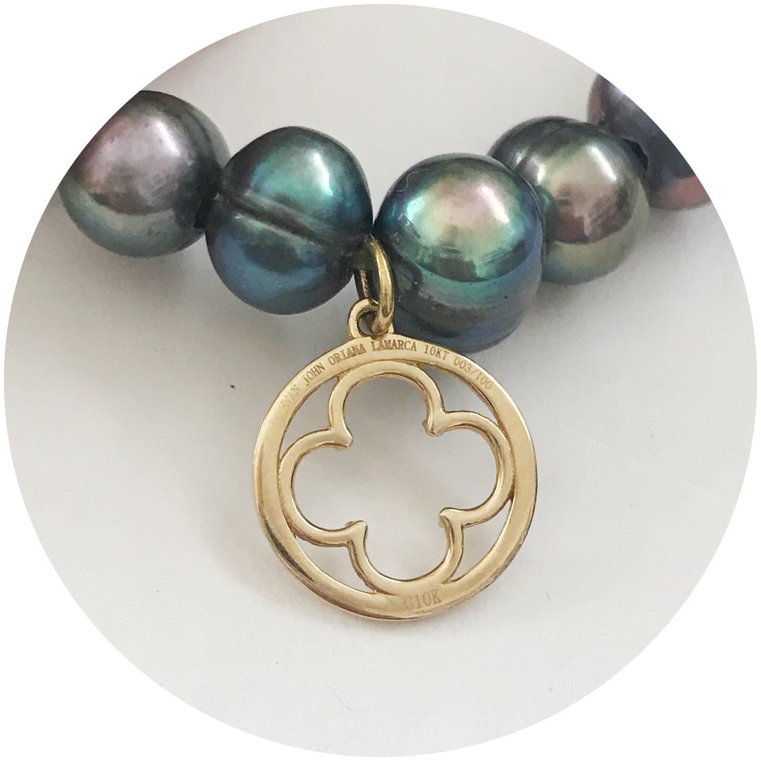 EJ X OL Freshwater Peacock Pearls with Pendant - Oriana Lamarca LLC