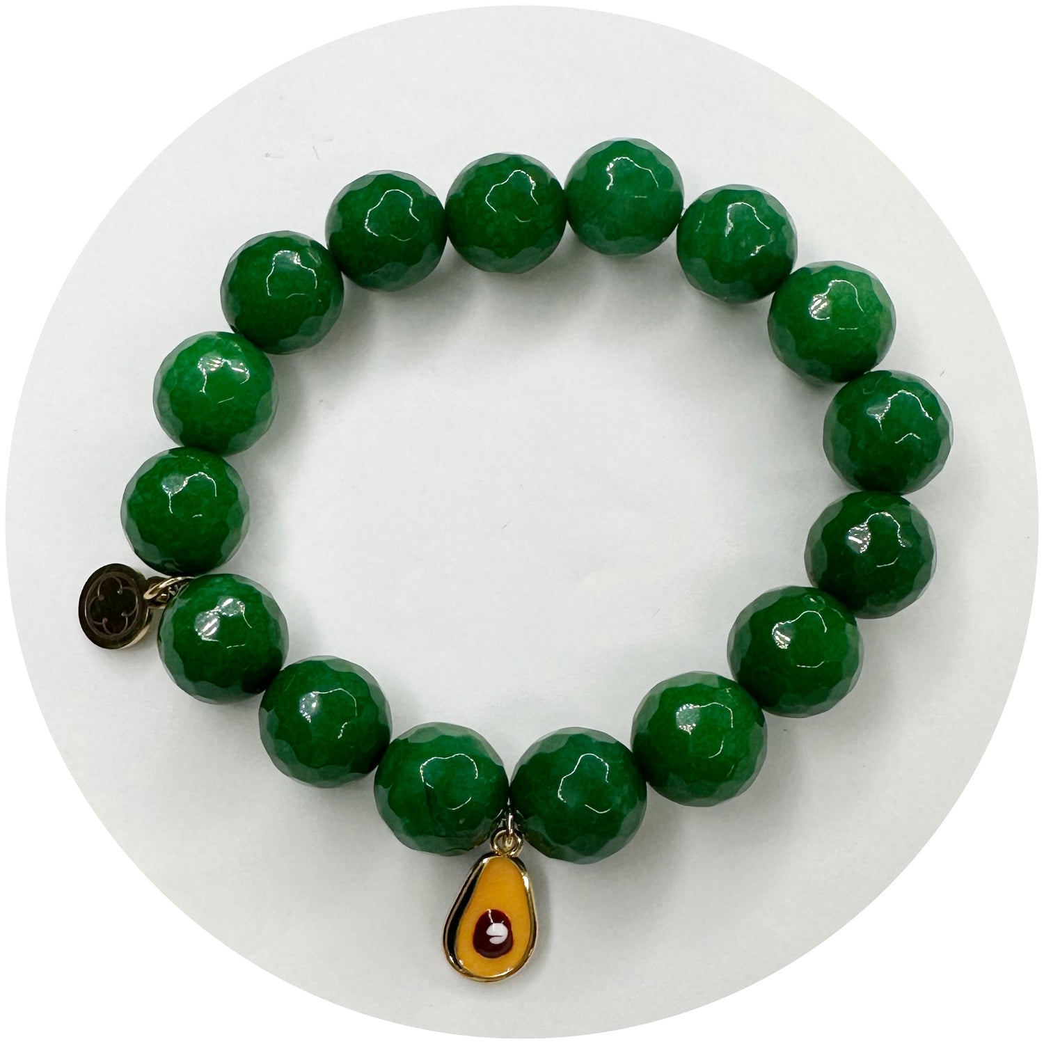 Emerald Green Jade with Avocado Pendant