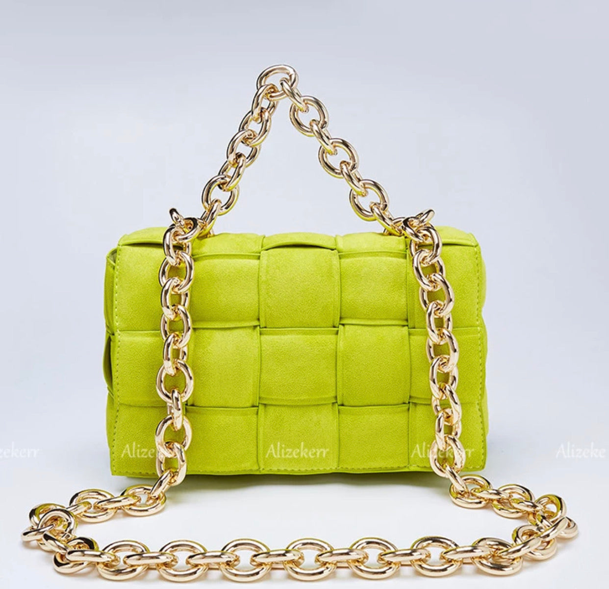Quinn Green Quilted Bag